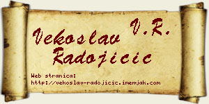 Vekoslav Radojičić vizit kartica